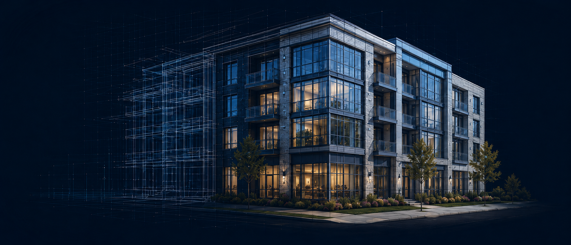 windows architectural blueprint visualization